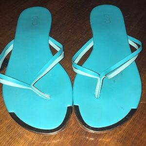 Teal sandal flip flop